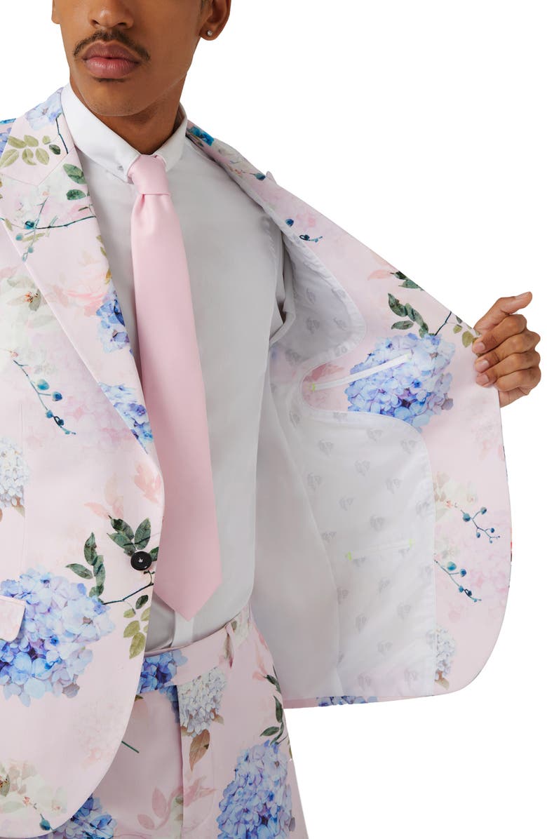 Twisted Tailor Pickhurst Slim Fit Pink Floral Suit Jacket, Alternate, color, 