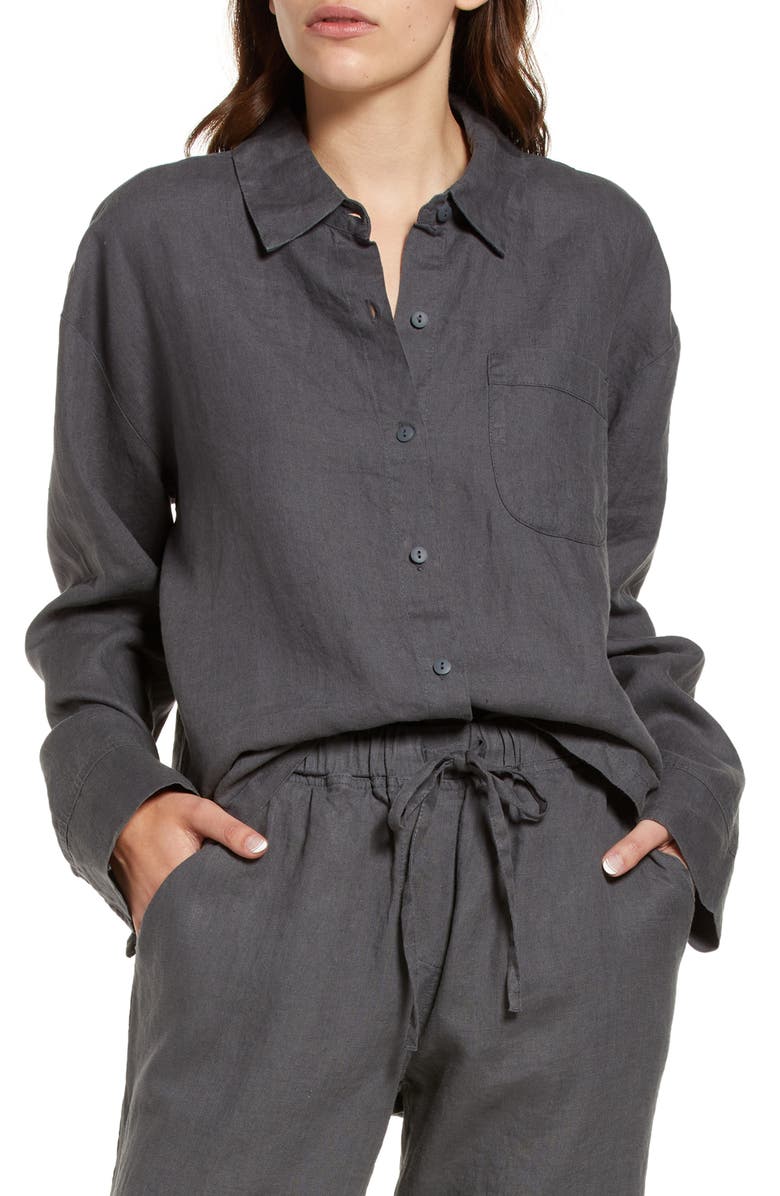 Parachute Women's Linen Shirt, Main, color,