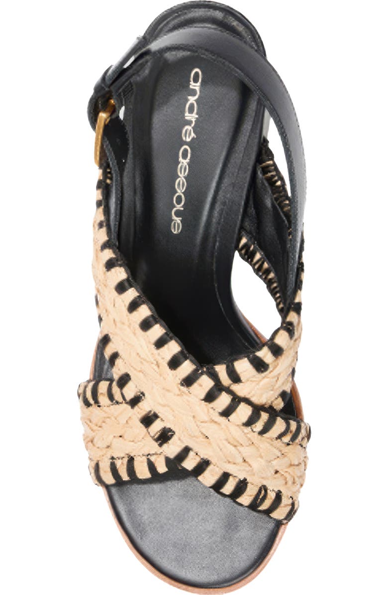 André Assous Hazel Raffia Slingback Sandal, Alternate, color,