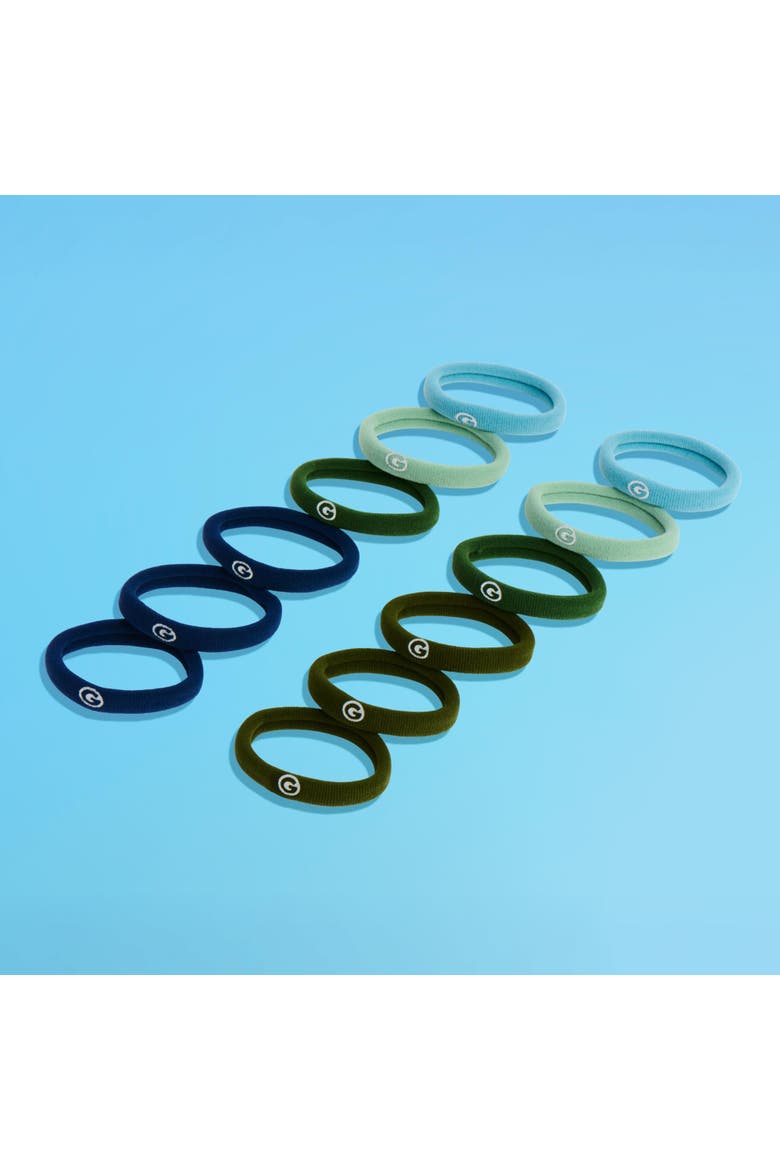 Any Fit Hair Bands, Damage Free Hair Ties Made with Seamless Microfiber Elastics, Alternate, color, Green