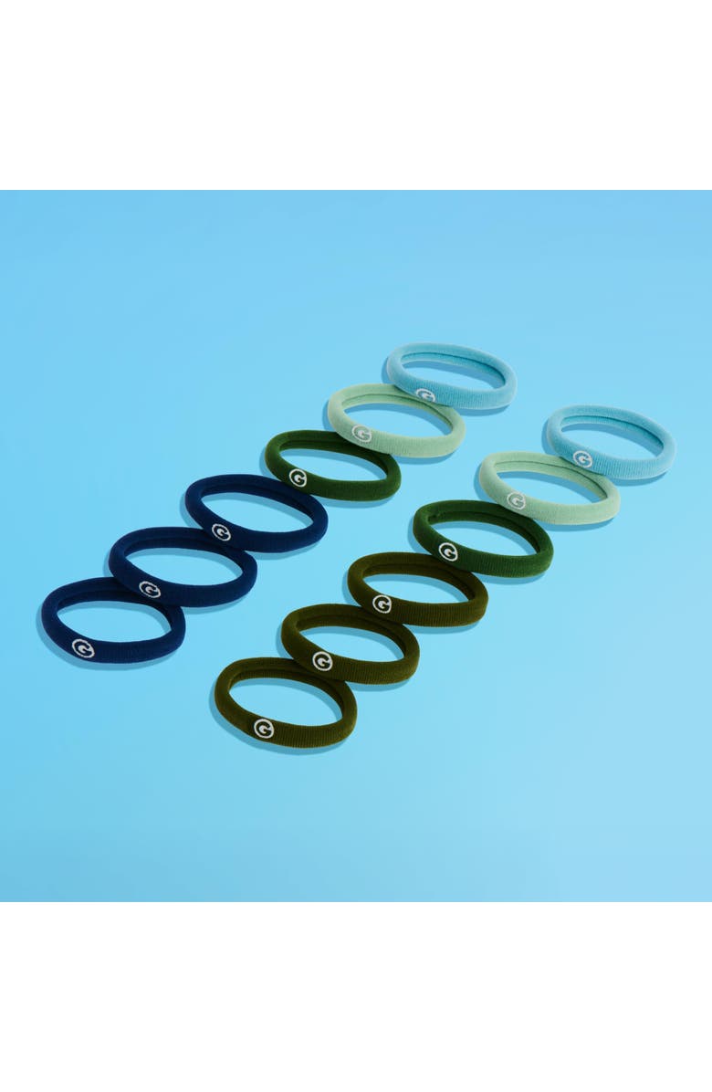 Gimme Beauty Any Fit Hair Bands, Damage Free Hair Ties Made with Seamless Microfiber Elastics, Alternate, color, Green