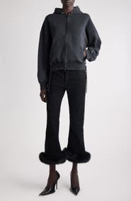 Balenciaga Loop Sports Icon Logo Lace-Up Dry Fleece Full Zip Hoodie