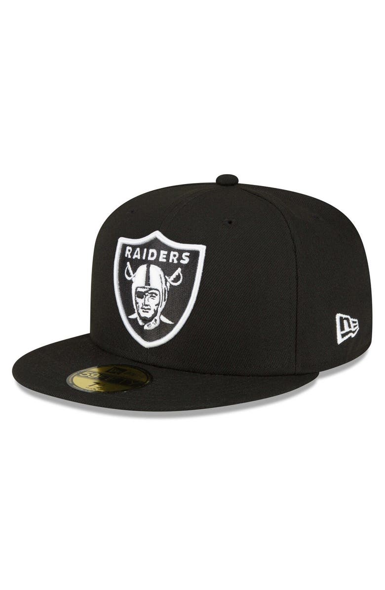 New Era Men's New Era Black Las Vegas Raiders 2001 Pro Bowl Side Patch 59FIFTY Fitted Hat, Alternate, color, 