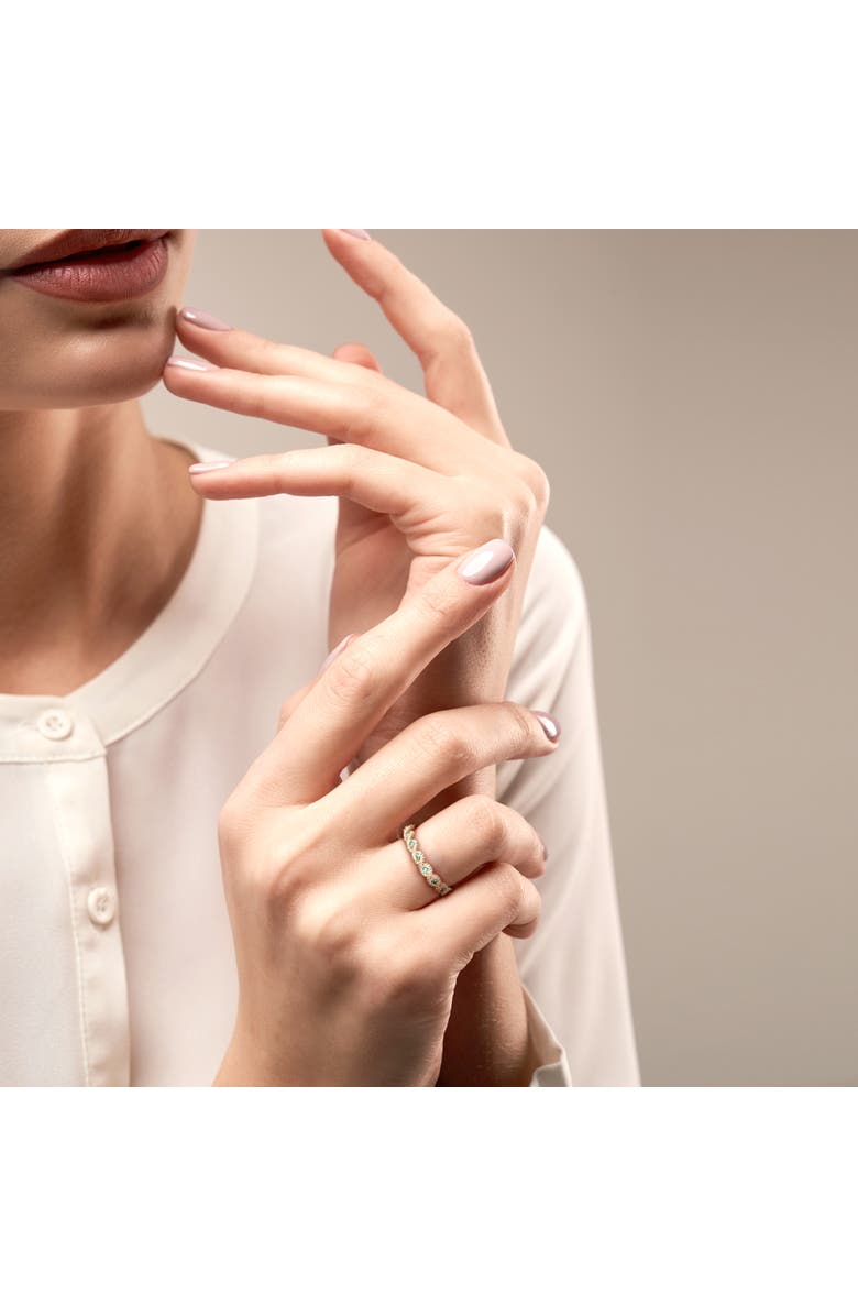 Julianna B. Created Gemstone Infinity Eternity Ring 10k, Alternate, color, Created Emerald