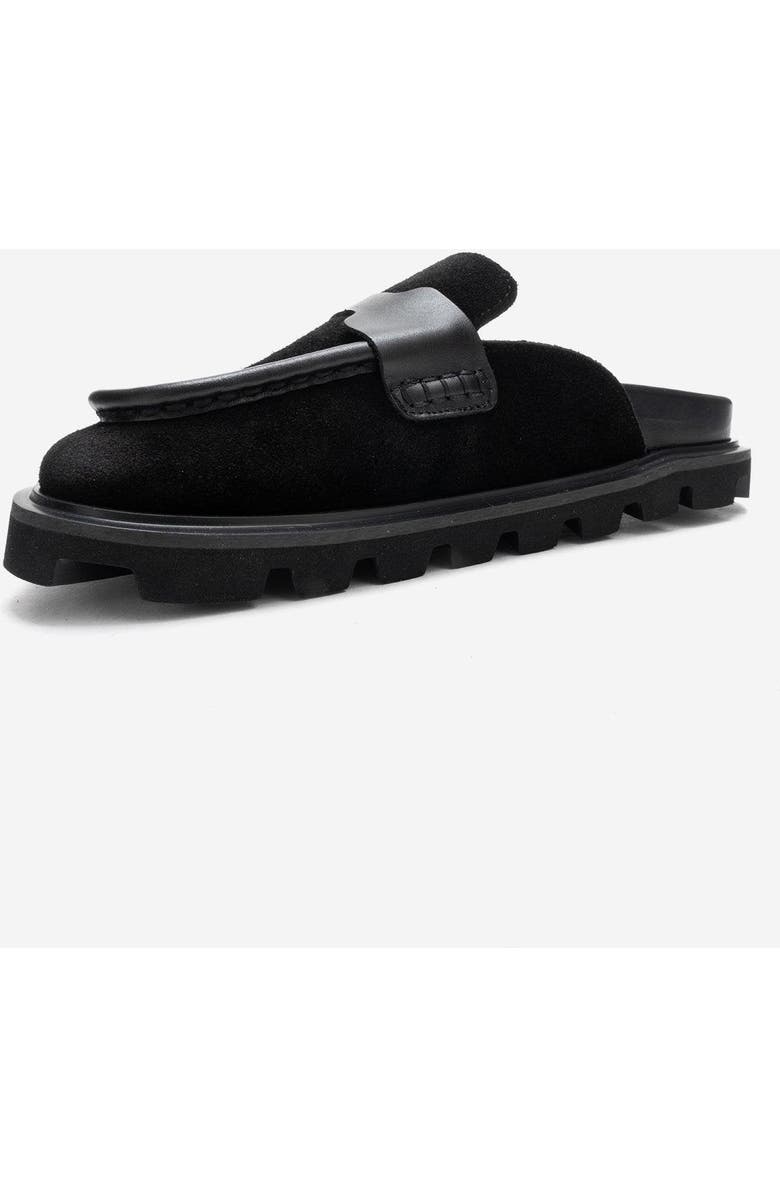 Forever & Always Shoes Vela Leather Slipper, Alternate, color, Black Suede