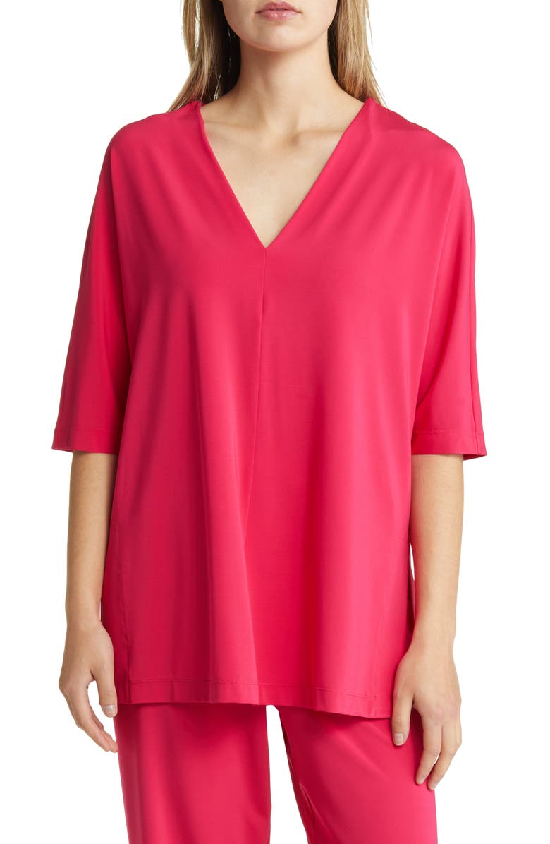 Max Mara Fuchsia Jersey Tunic Top, Main, color,