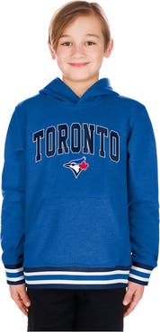 New Era Youth New Era Royal Toronto Blue Jays Knit Trim Pullover Hoodie