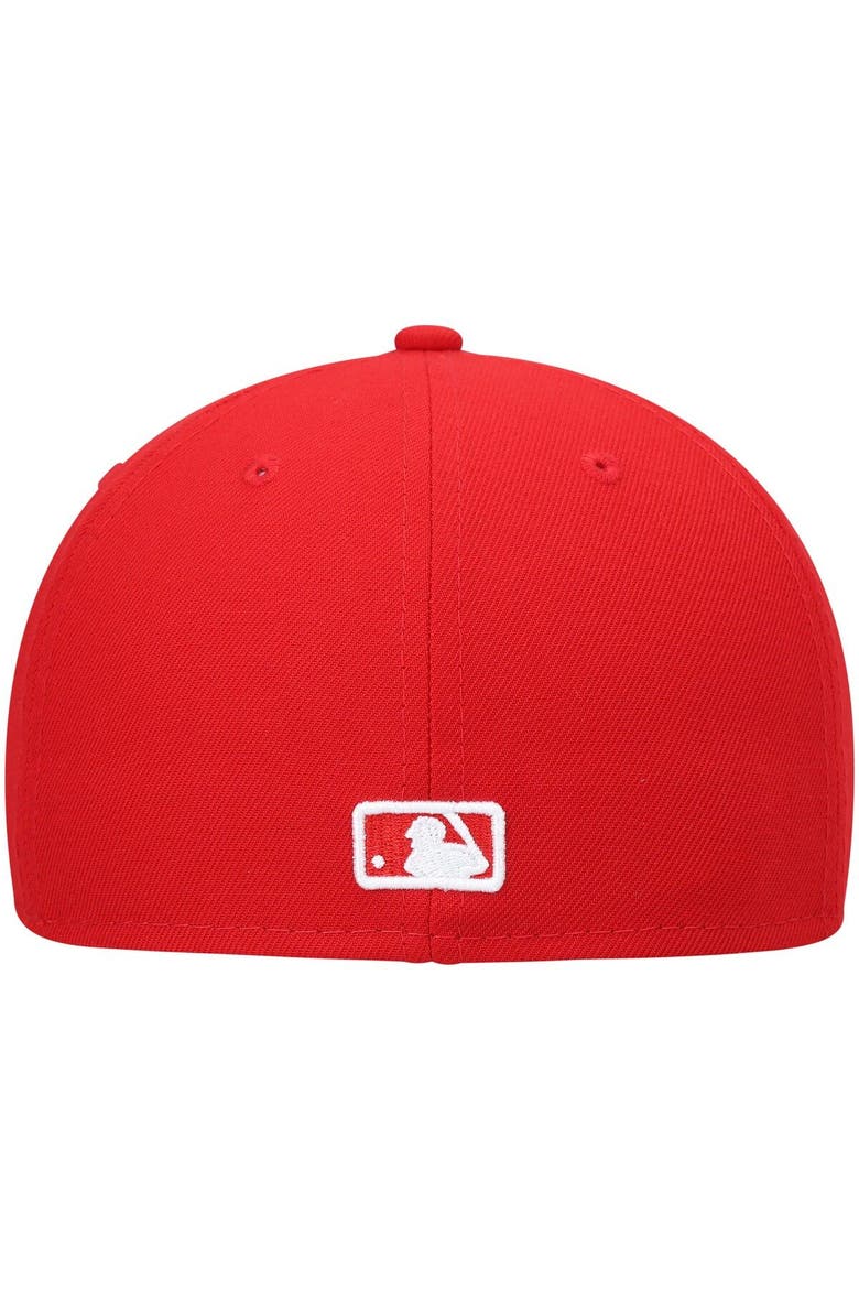 Men's New Era Red San Diego Padres White Logo 59FIFTY Fitted Hat, Alternate, color, Red