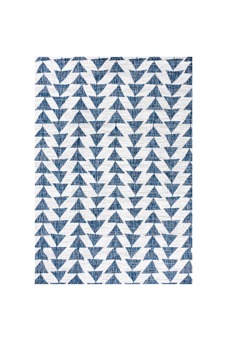 Andratx Modern  Geometric Indoor/Outdoor Area Rug, Main, color, Blue/Ivory