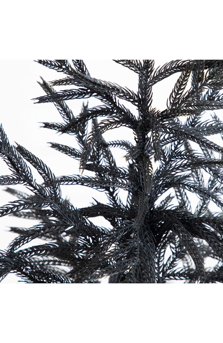 NEARLY NATURAL 4-ft Artificial Halloween Real Touch Black Norfolk Pine Christmas Tree with Natural Look, Alternate, color, Black