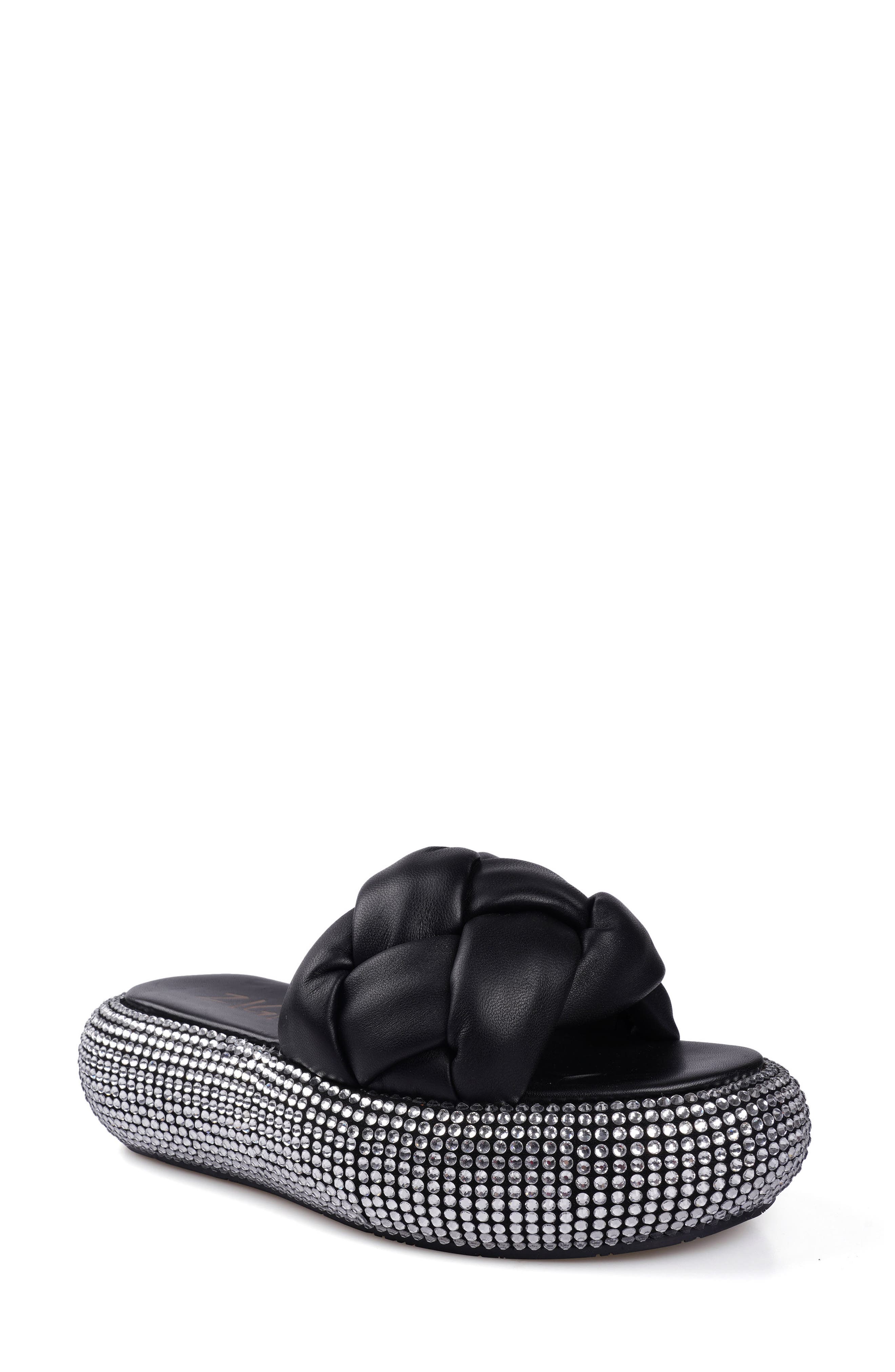 ZIGI Shappy Crystal Platform Slide Sandal, Main, color, 