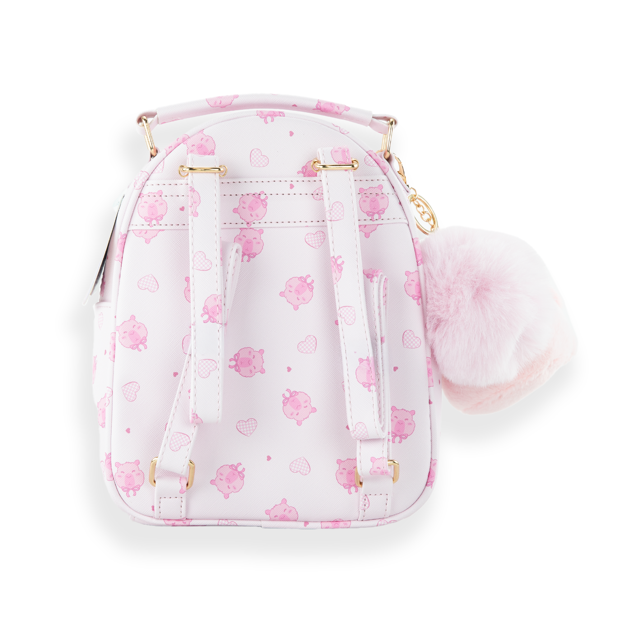 Candy Pink Capybara Mini Backpack Set, Alternate, color, Pink Cottage Capybara/ Pink