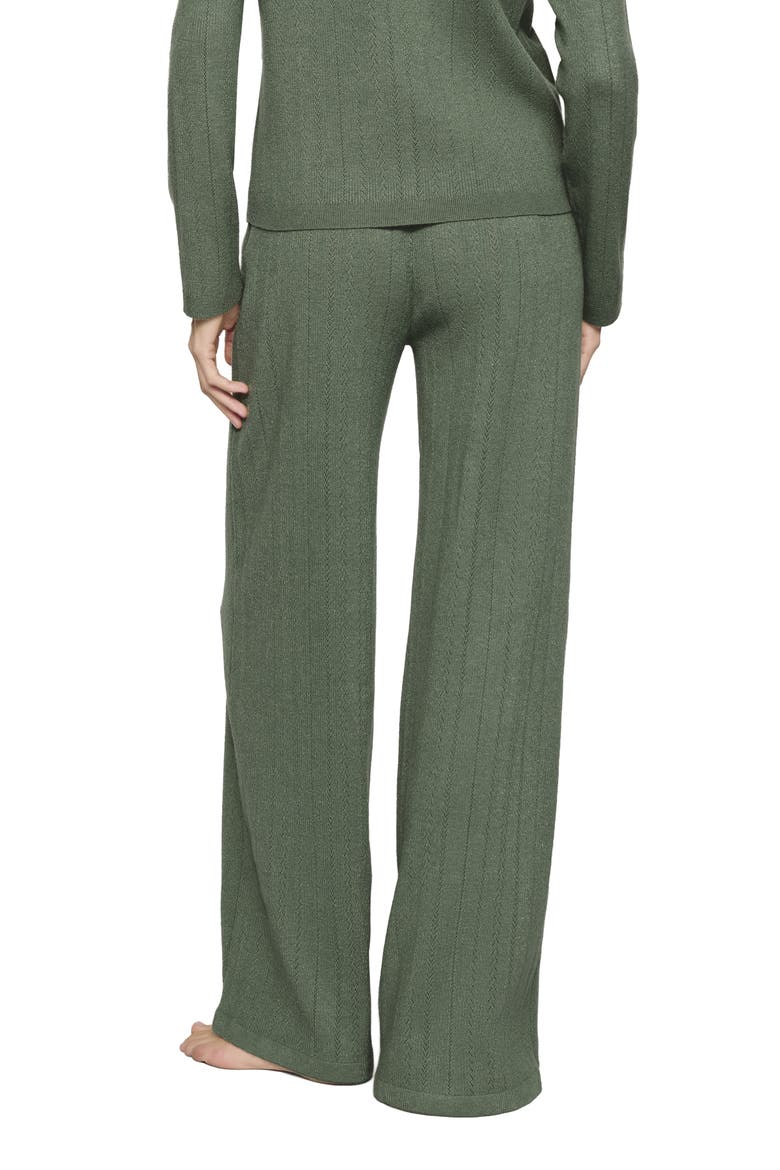 Pointelle Sweater Straight Leg Pants, Alternate, color, DESERT SAGE