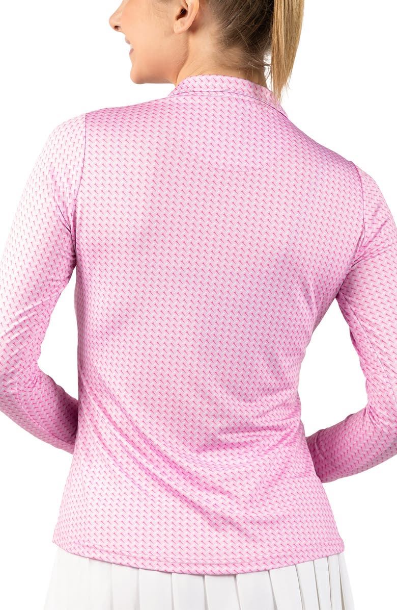 TailorByrd Tees Print Performance Quarter Zip Pullover, Alternate, color, Pink