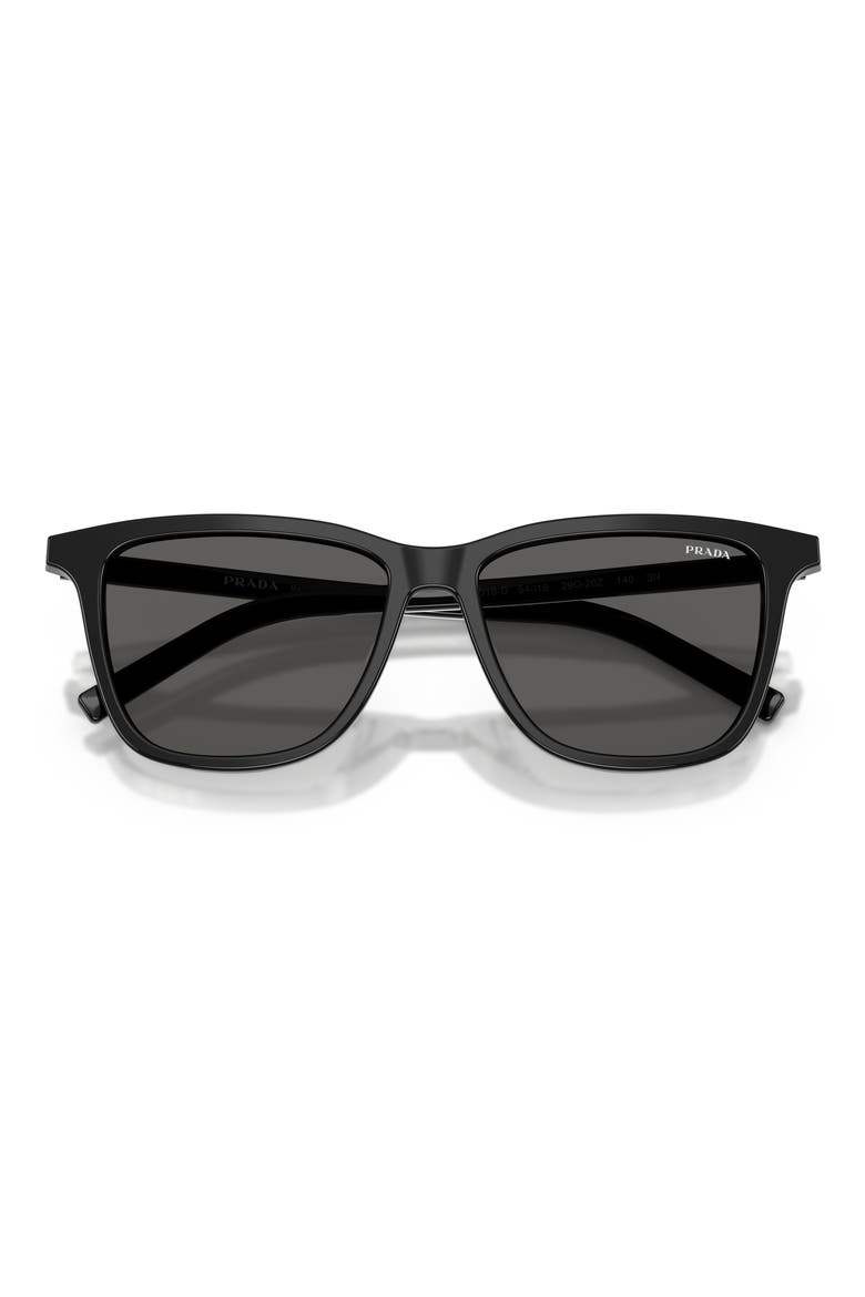 54mm Square Sunglasses, Alternate, color, BLACK / DARK GREY