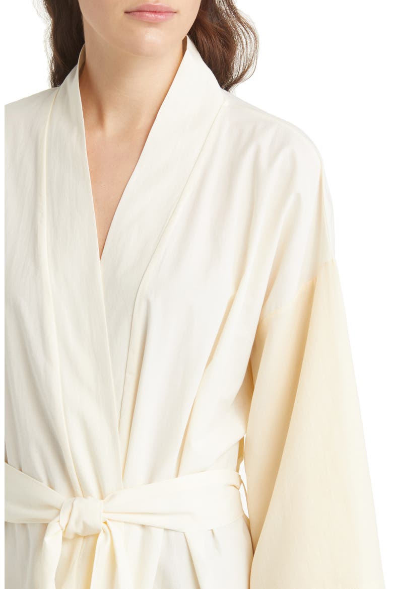 Duo Cotton Robe, Alternate, color, IVORY