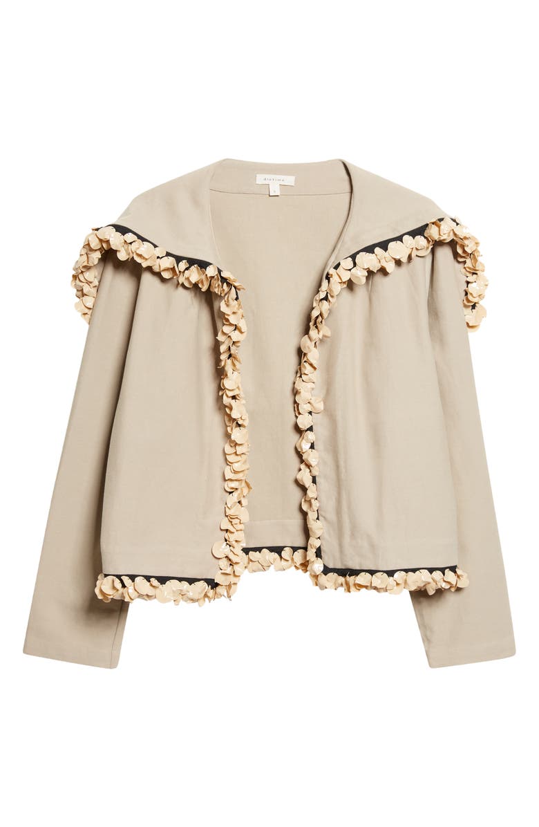 Diotima Band Crop Jacket, Main, color, Khaki