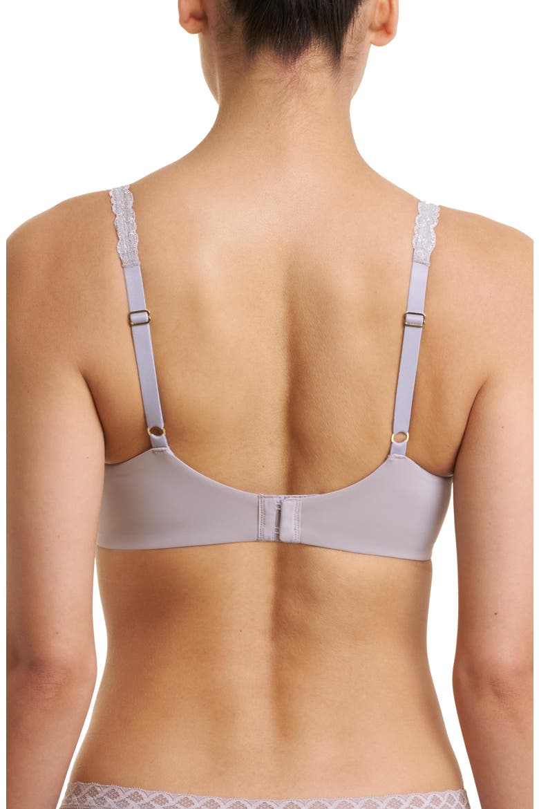 Pure Luxe Plunge Underwire T-Shirt Bra, Alternate, color, Luster/Silver
