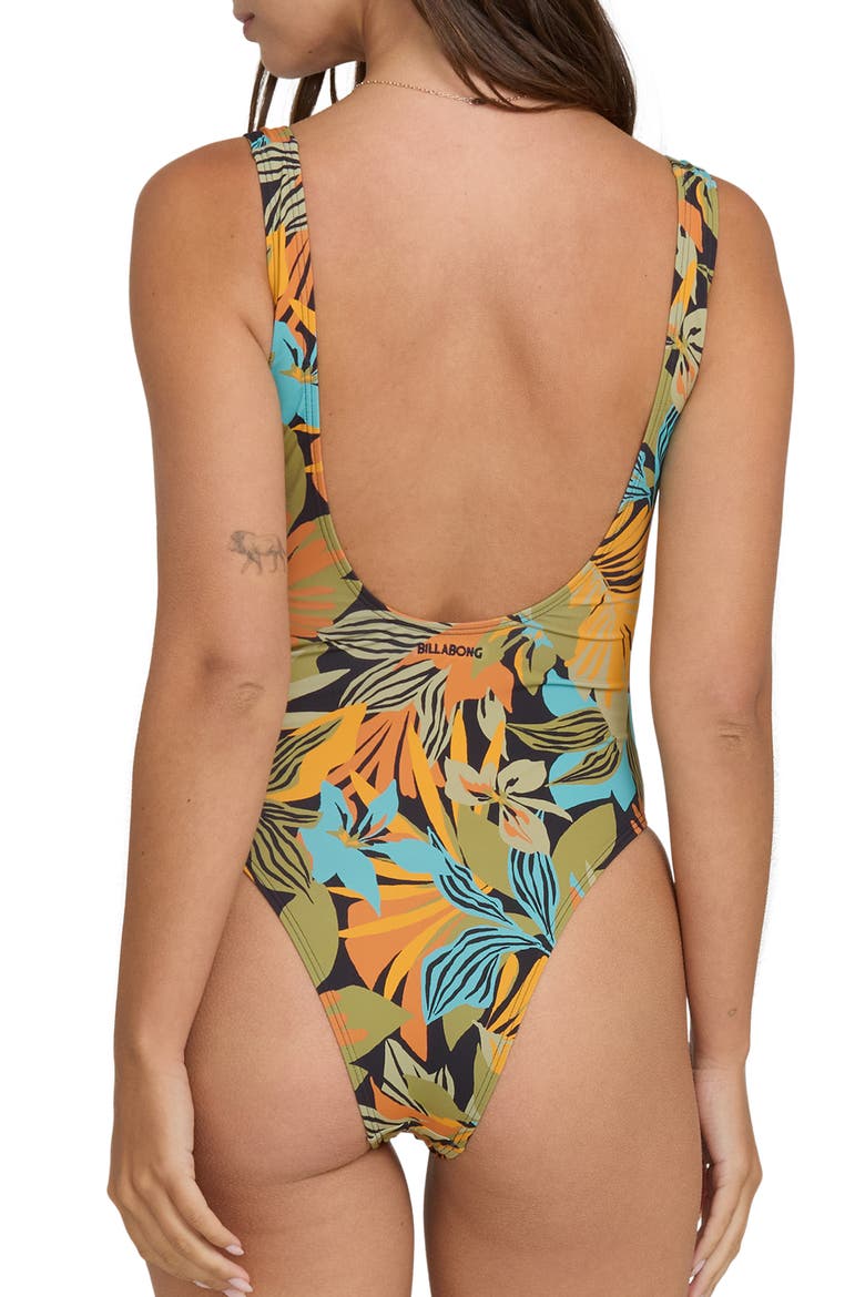 Des Tropiques One-Piece Swimsuit, Alternate, color, BLACK MULTI
