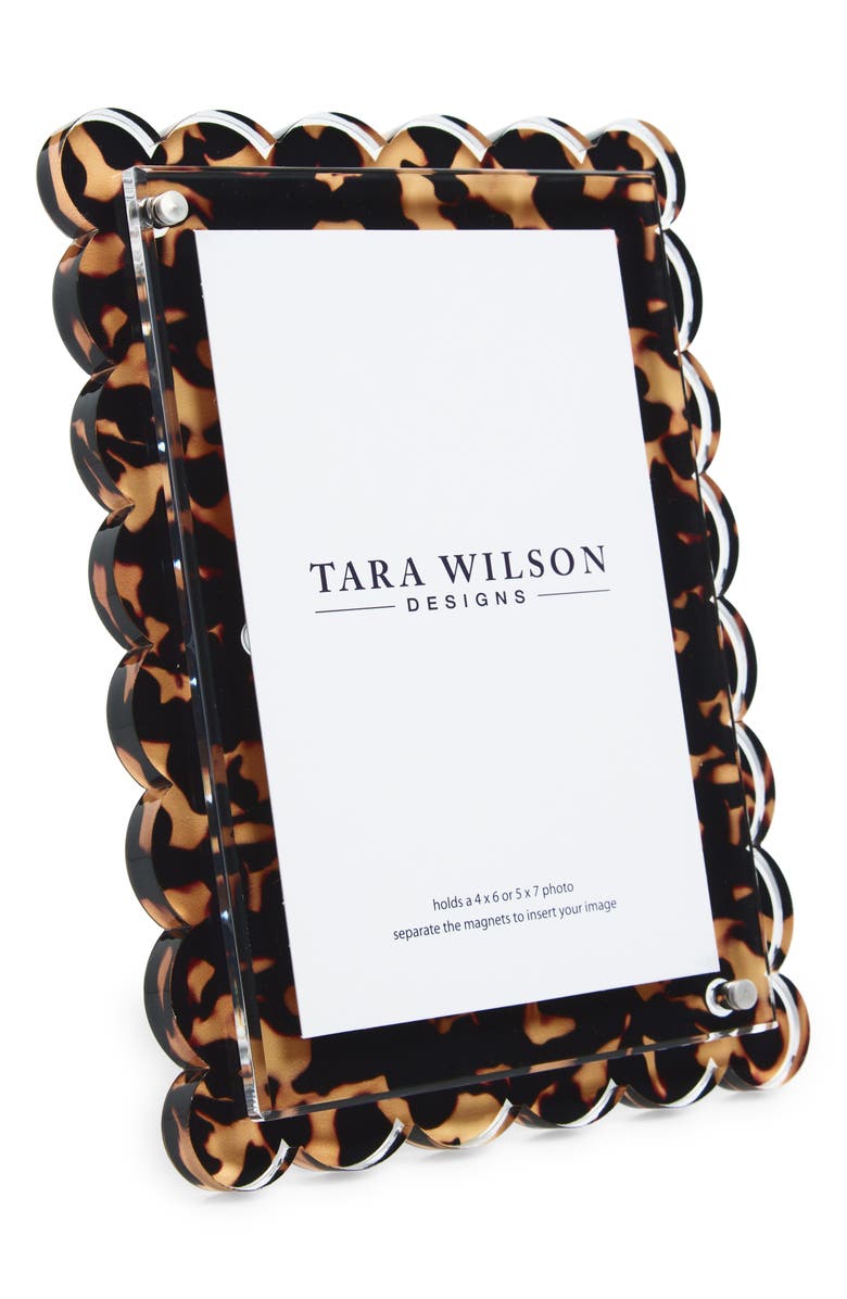 Tara Wilson Designs Scallop Picture Frame, Main, color, Tortoise