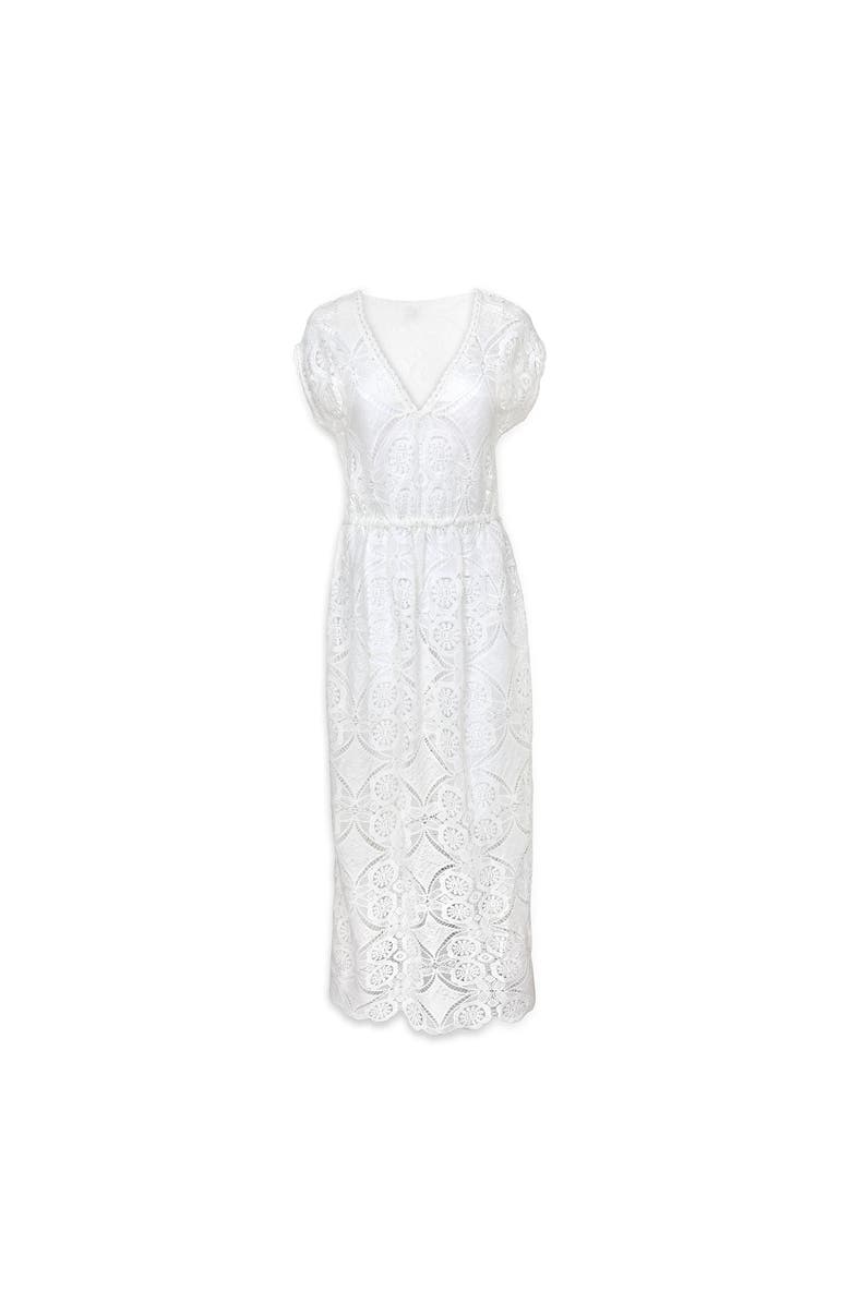 HELEN JON V-Neck Lace Maxi Dress, Alternate, color, Lace Crochet