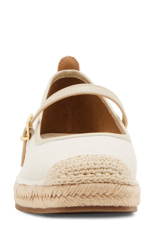 Blondo Hanah Waterproof Espadrille Mary Jane Flat In Bone Fabric