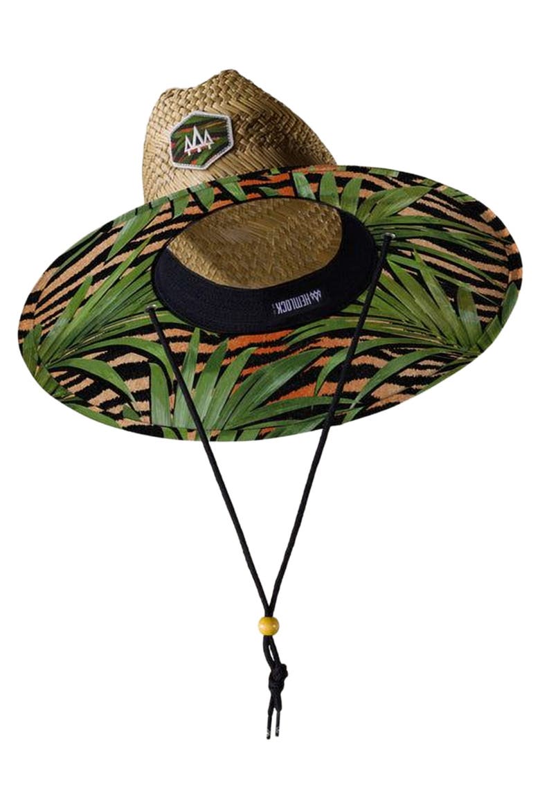 Java Straw Lifeguard Hat, Alternate, color, Tiger Palm