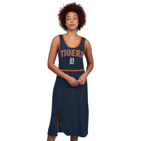 Women's G-III 4Her by Carl Banks Navy Detroit Tigers Center Field Maxi Dress
