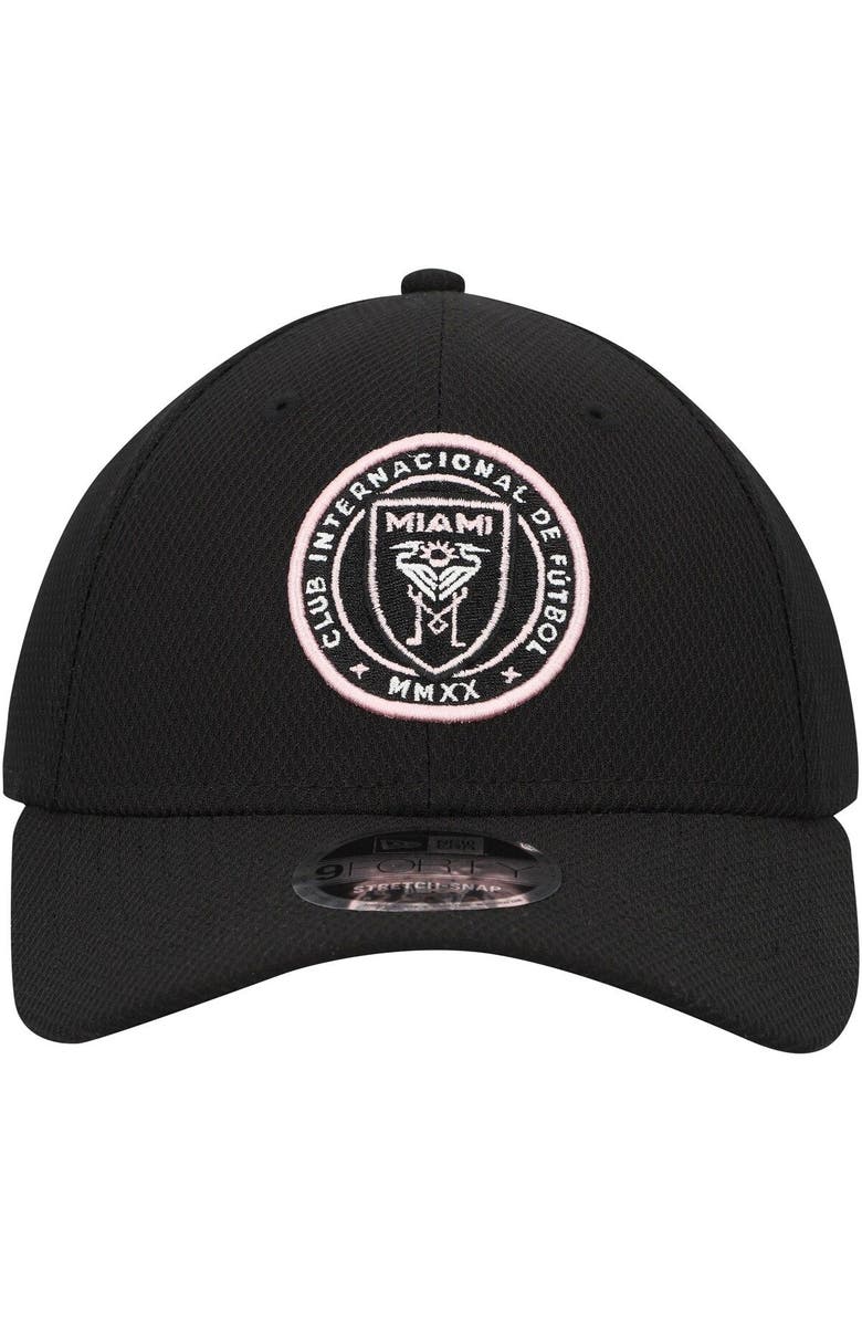 New Era Men's New Era Black Inter Miami CF Basic 9FORTY Mesh Snapback Hat, Alternate, color, 