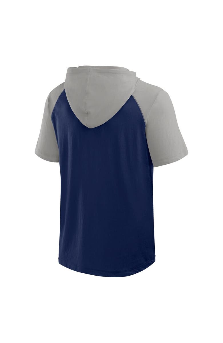 PROFILE Men's Profile Navy New York Yankees Big & Tall Short Sleeve Pullover Hoodie, Alternate, color, 