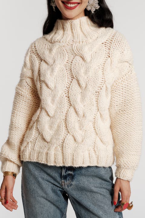 Cableknit Pullover Sweater