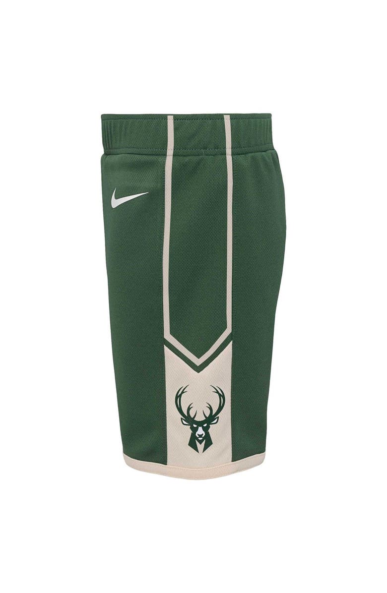 Nike Preschool Nike Hunter Green Milwaukee Bucks Icon Replica Shorts, Alternate, color, Hunter Green