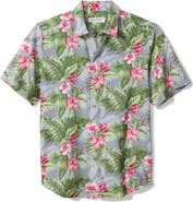 Tommy Bahama Bahama Coast Hibiscus Shade Floral IslandZone® Short Sleeve Button-Up Shirt