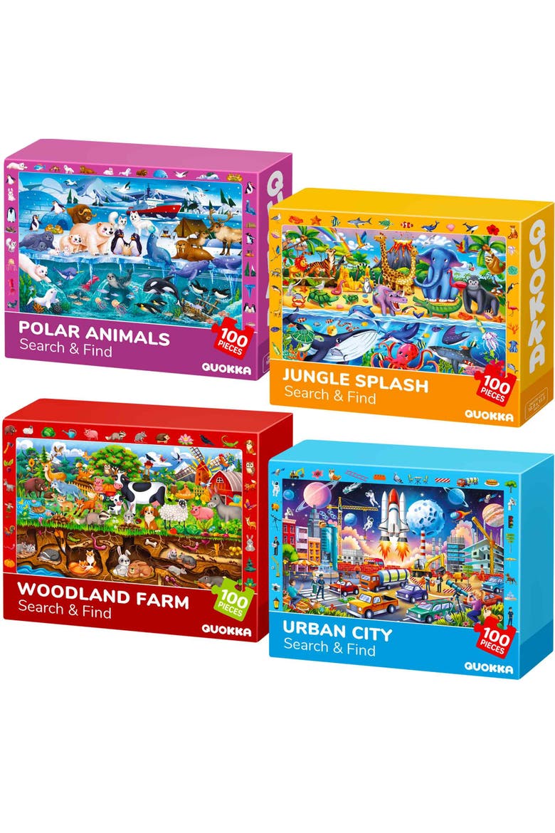 Kids Jigsaw Puzzles 100 Piece - Animal, City, Nature & Everyday Life Themes, Main, color, Above and Beyond