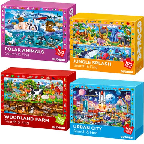 Kids Jigsaw Puzzles 100 Piece - Animal, City, Nature & Everyday Life Themes