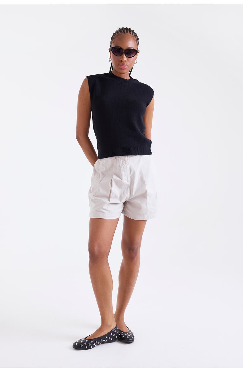 1982 Zarah Crew Neck 100% Cashmere Vest, Alternate, color, Black