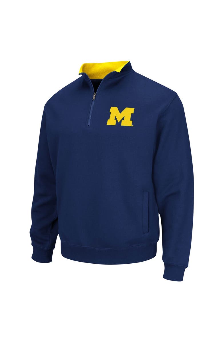 COLOSSEUM Men's Colosseum Navy Michigan Wolverines Big & Tall Tortugas Quarter-Zip Jacket, Alternate, color, Navy
