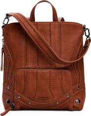 Desigual Mini Embroidered Faux Leather Backpack