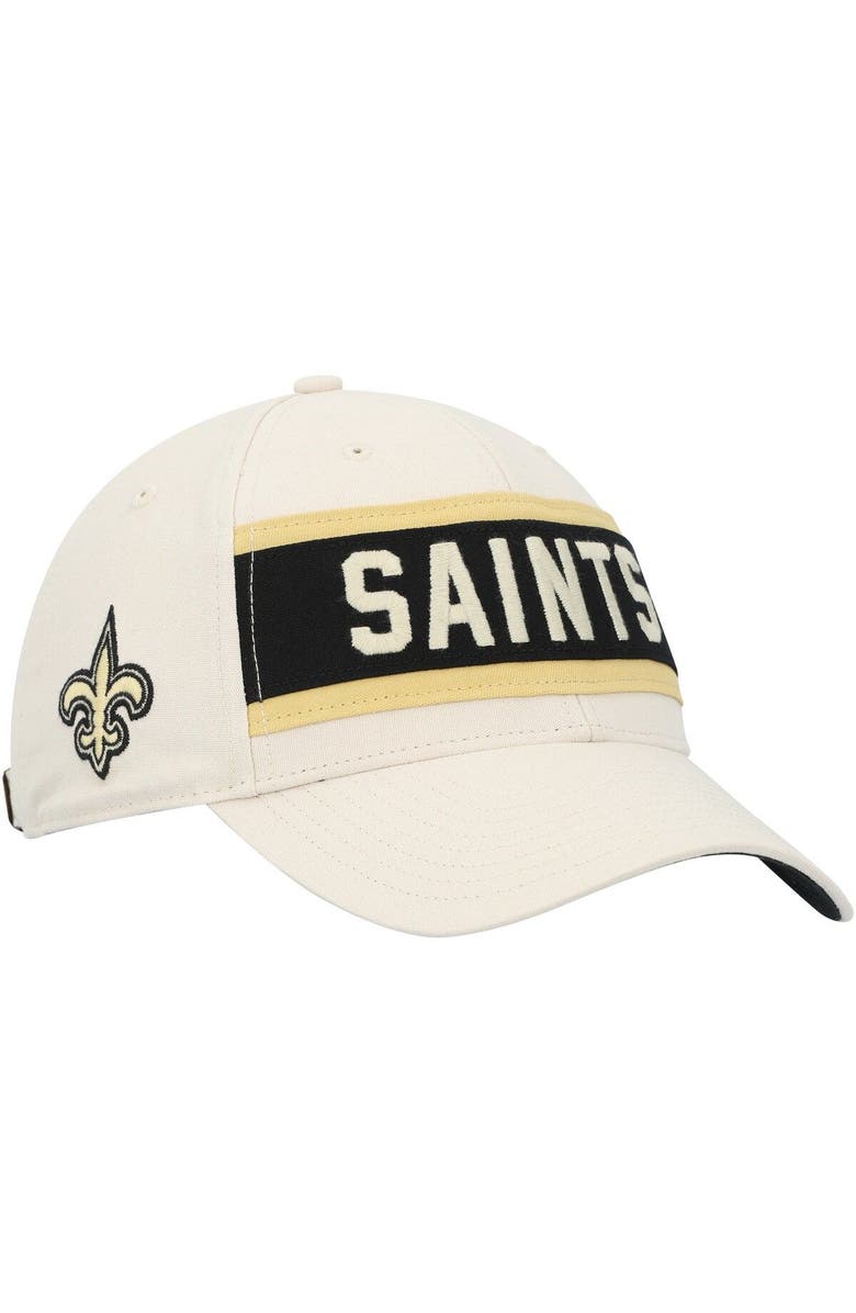 '47 Men's '47 Cream New Orleans Saints Crossroad MVP Adjustable Hat, Main, color, 