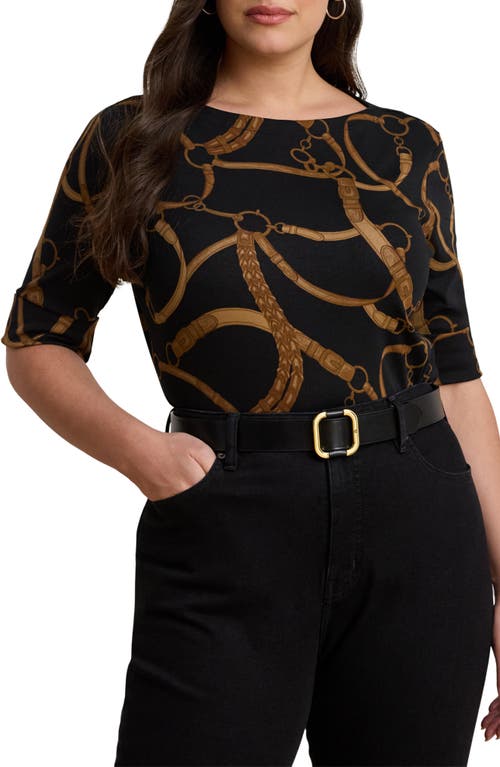 Ralph Lauren Lauren  Belt Print Cotton T-shirt