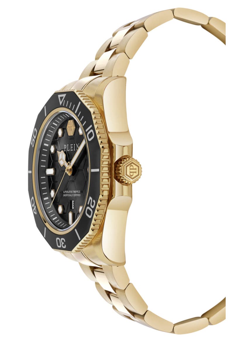 Aquastorm Bracelet Watch, 44mm, Alternate, color, IP YELLOW GOLD
