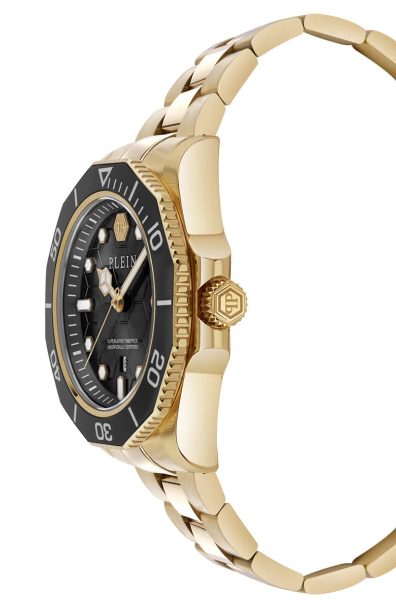 PHILIPP PLEIN Aquastorm Bracelet Watch, 44mm, Alternate, color, Ip Yellow Gold
