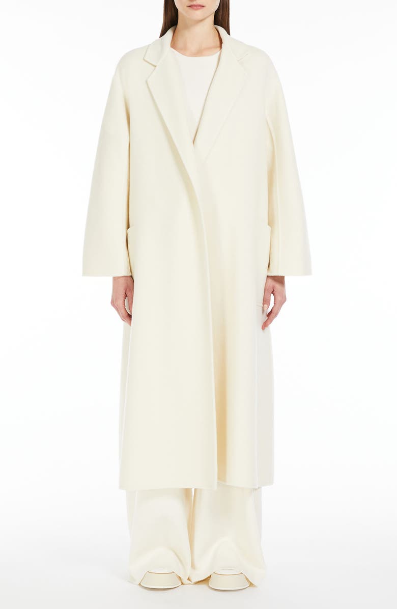 Max Mara Ludmilla Double Face Cashmere Coat, Alternate, color, White