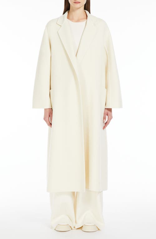Max Mara Ludmilla Double Face Cashmere Coat In White