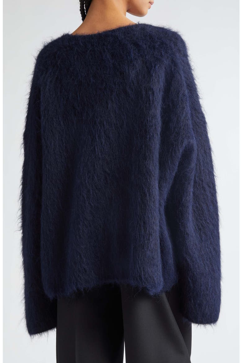 Oversize Boxy Alpaca Blend Sweater, Alternate, color, NAVY