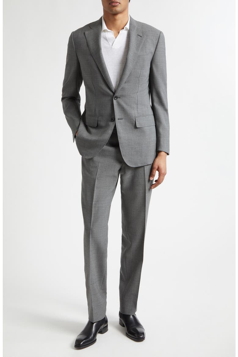 Fresco Tailored Wool Suit, Main, color, GREY