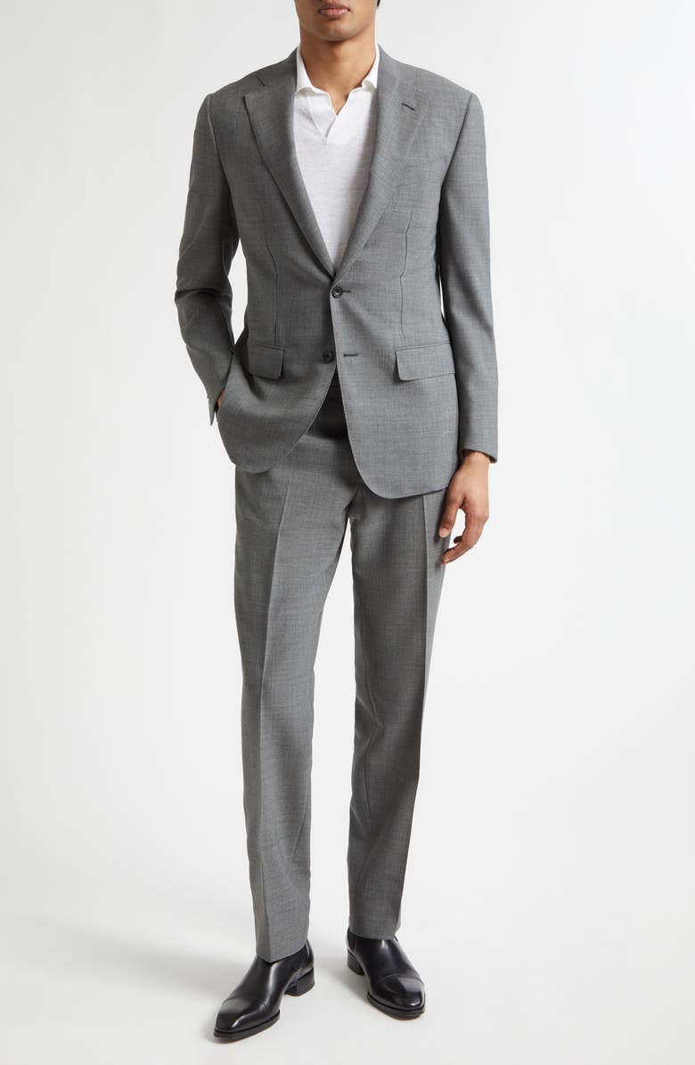 Thom Sweeney Fresco Tailored Wool Suit, Main, color, Grey