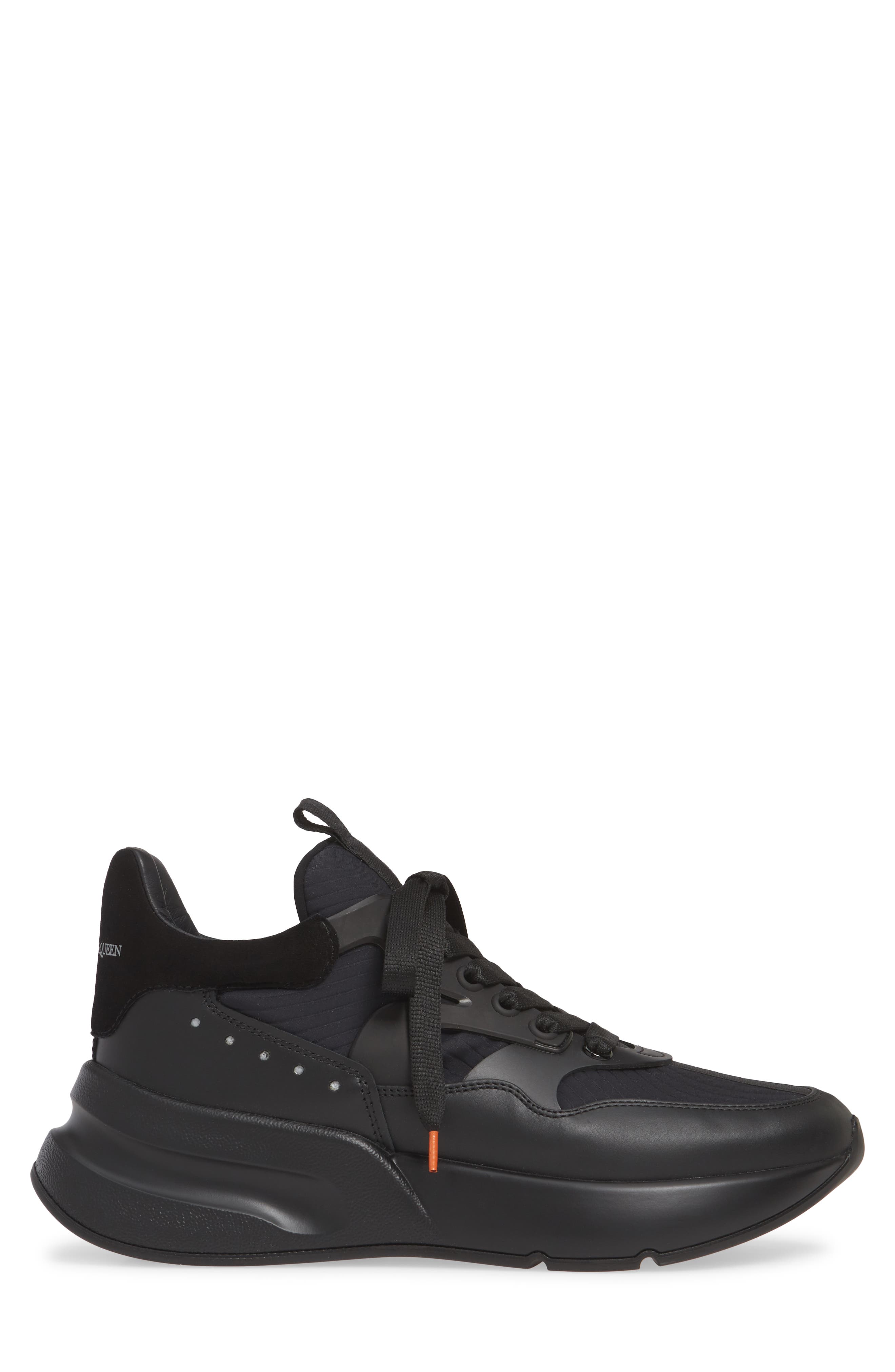 McQueen Alexander McQueen Runner Sneaker, Alternate, color, Black/ Black/ Silver