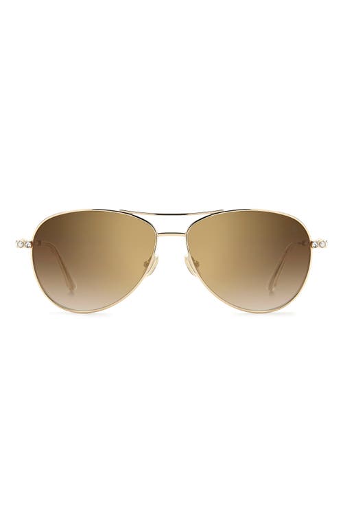 Stuart Weitzman 60mm Pilot Sunglasses In Gold