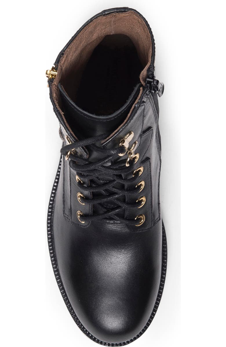 NeroGiardini Dual-Zip Leather Combat Boot, Alternate, color,
